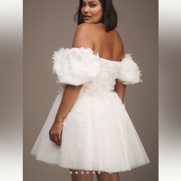 BHDLN Cleo Square Neck Puff Sleeve Mini Dress - Picture 6 of 9